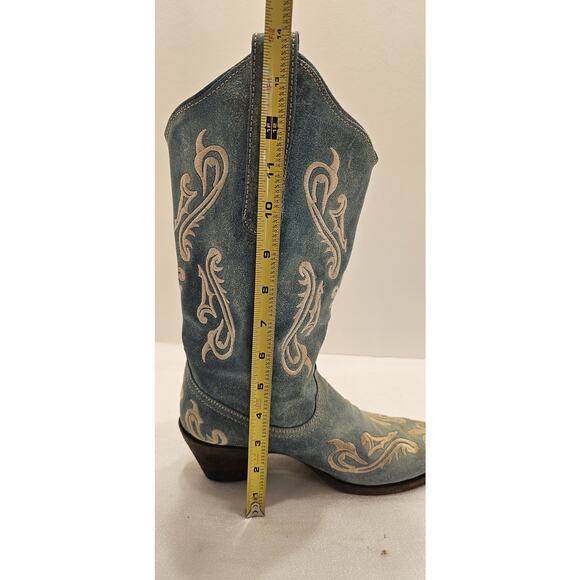 Corral Women's Turquoise Blue Cortez Cowboy Snip Toe Boots Style R1973 Sz‎ 7.5 M - Picture 13 of 16